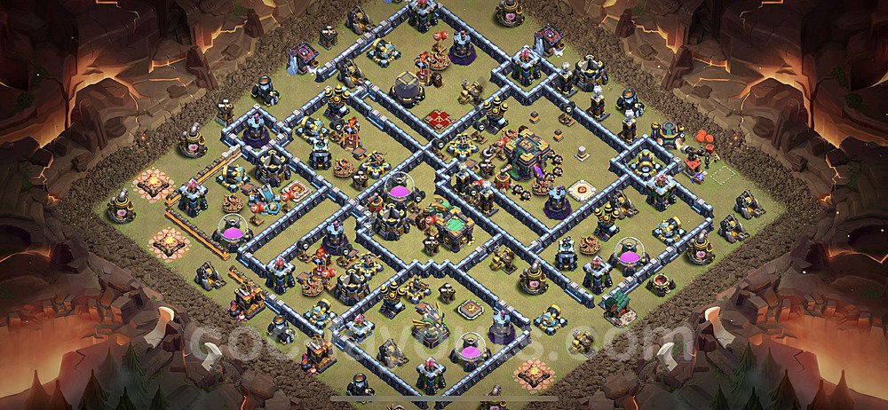 Hybrid Defense TH14 Base Layout | Best Hybrid Design 2025