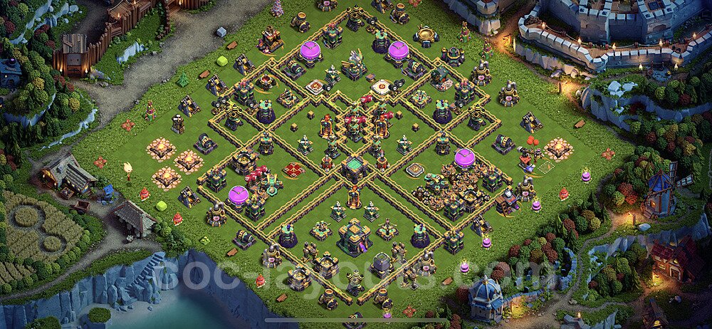 Meta TH14 War Base – Anti Air Updated Season 2026