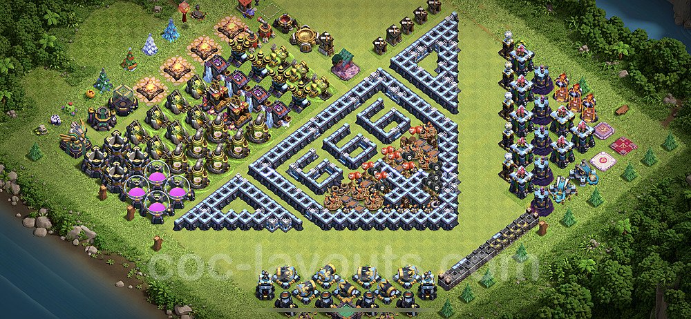 New TH14 War Base – Solid Defense Design & Copy Link 2025