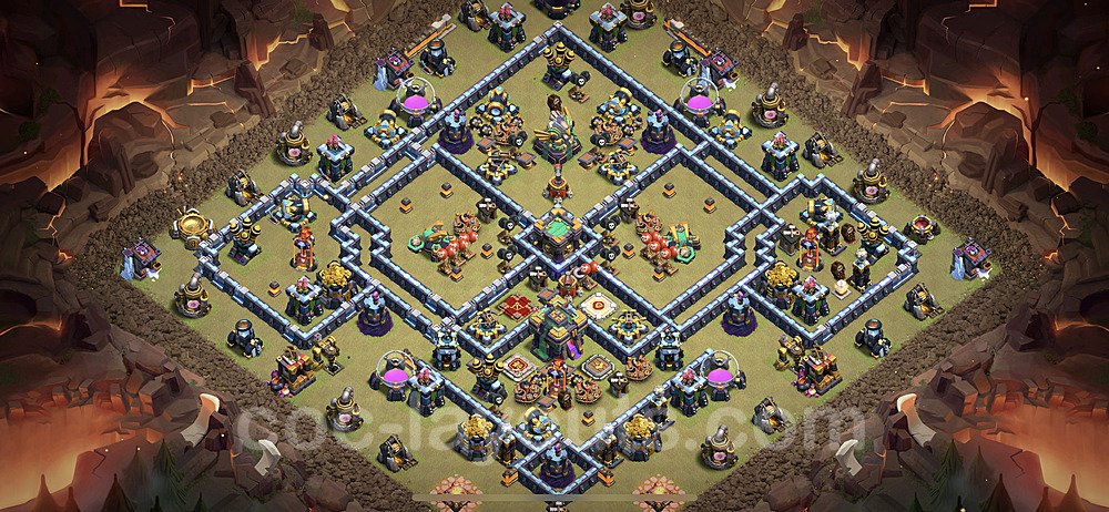 Optimized TH14 Base – Anti 3-Star War Plan 2026