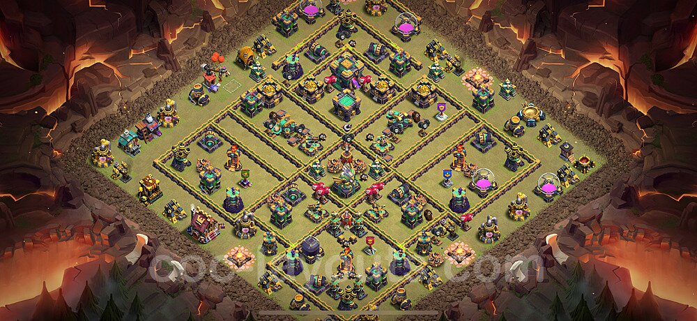 Optimized TH14 Base β Anti Everything War Plan CoC 2026