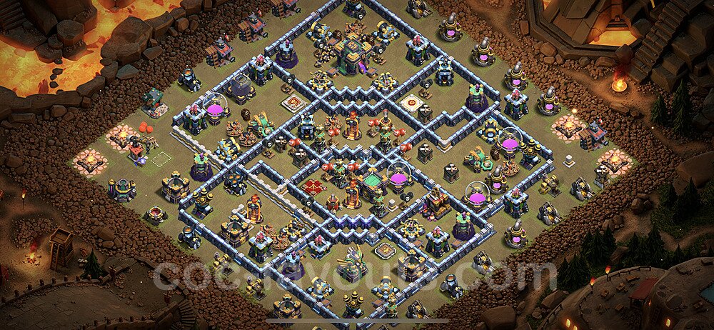 Tested TH14 War Base – Anti 3-Star Plan & Copy Link 2025