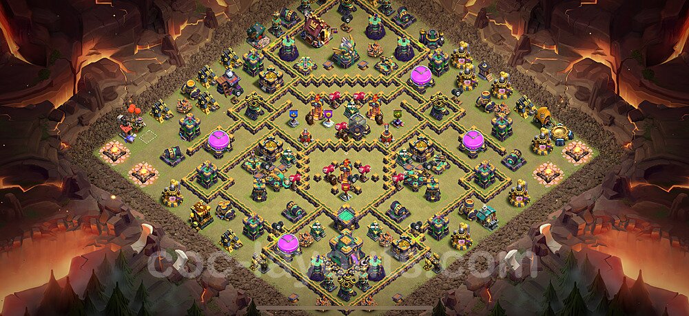 Tested TH14 War Base β Anti 3-Star Plan & Copy Link 2026