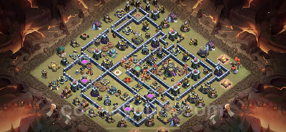TH14 Anti 2-Star Base – Competitive War Layout CoC 2026
