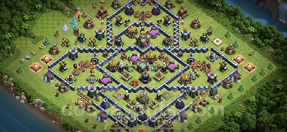 TH14 Base with Copy Link – Resource Protection Hybrid Layout Season 2026