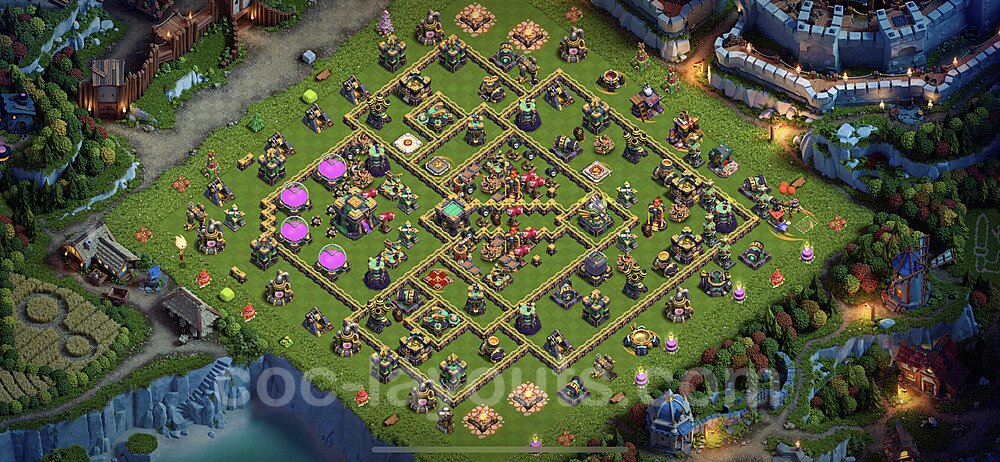 TH14 Defensive Hybrid Layout – Hybrid Defense with Link CoC 2026