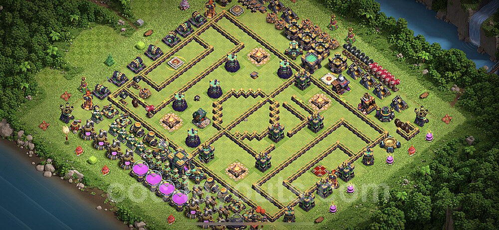 TH14 Defensive War Layout β Solid Defense with Link Season 2026