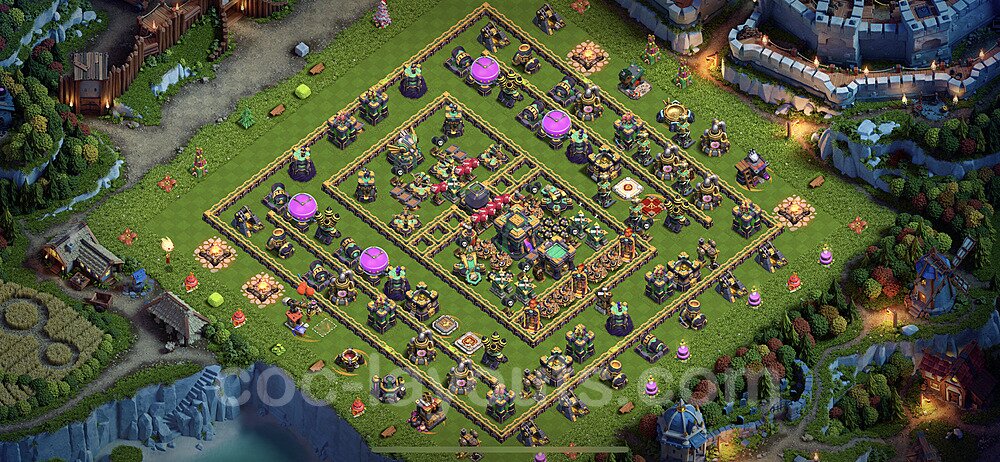 TH14 Farming Base with Link – Resource Protection Layout 2026