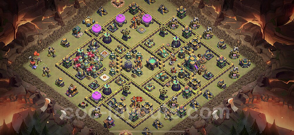 TH14 Hybrid Layout – Hybrid Defense Strategy & Base Link Season 2026