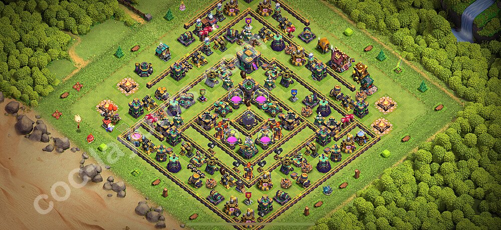 TH14 Resource Protection Hybrid Layout – Copy Link Included CoC 2026