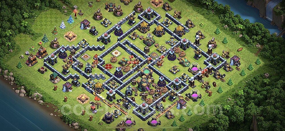 TH14 War Base with Link β Anti Air Layout Updated 2026