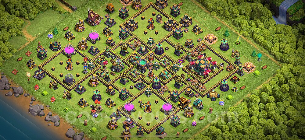 TH14 War Village Layout – Anti Air Ranked Design 2026