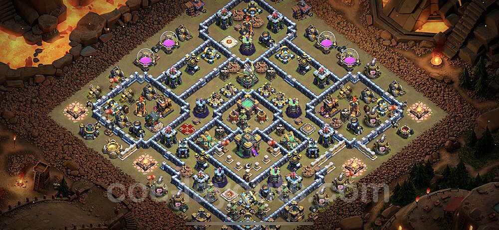 Top Rated TH14 Base – Anti 3-Star War Design CoC 2026