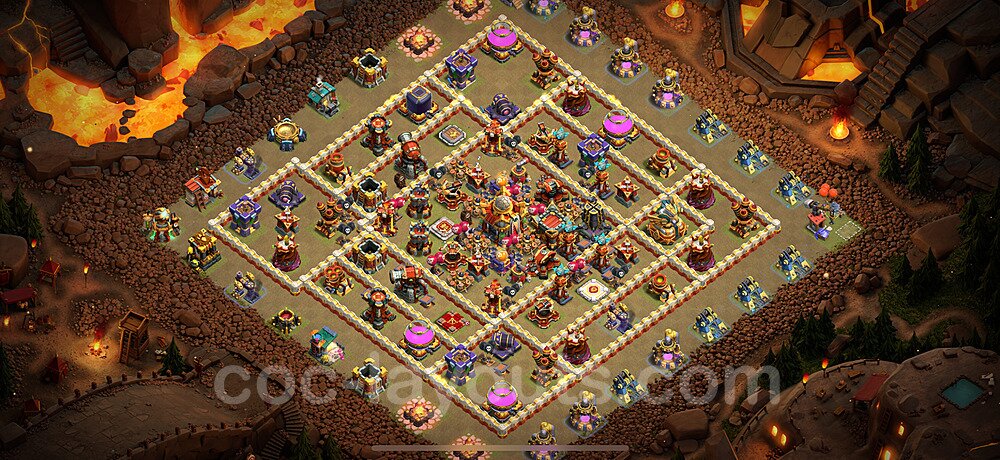 Anti 2-Star TH16 Base Layout | Best War Design Season 2026