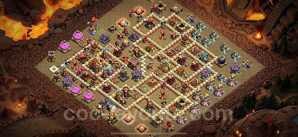 Clash of Clans TH16 War Base β Anti 2-Star Design 2025