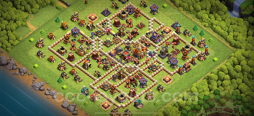 Hybrid Defense Layout for TH16 – Proven Hybrid Base 2025