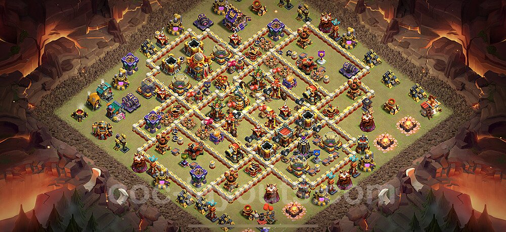 TH16 Anti 3-Star Base – Award-Winning War Layout 2025