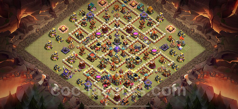 TH16 Anti Air Base – Award-Winning War Layout CoC 2026