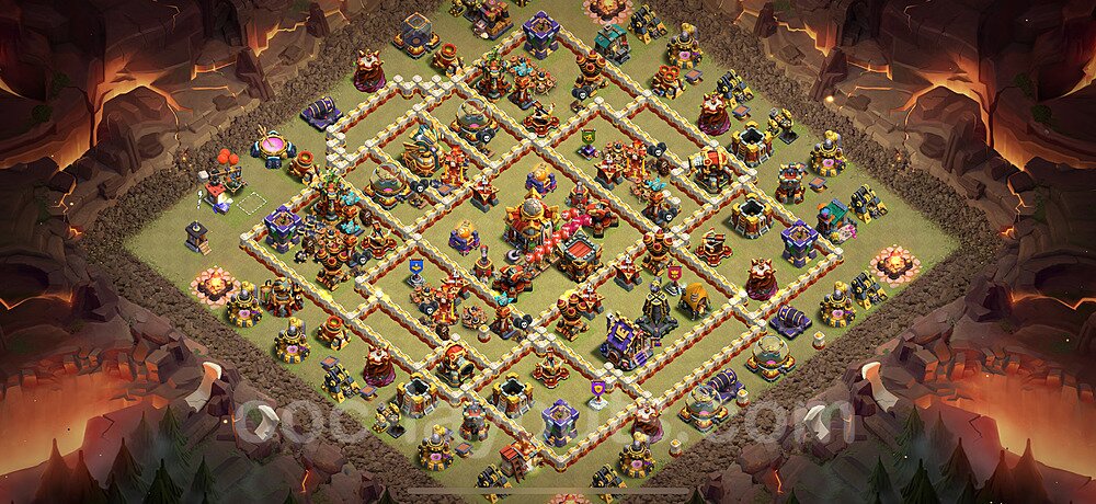 TH16 Defensive War Layout – Anti 2-Star with Link 2025