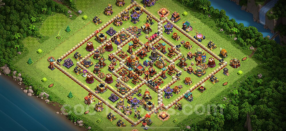 TH16 Hybrid Base Blueprint – Anti 2-Star Edition 2025