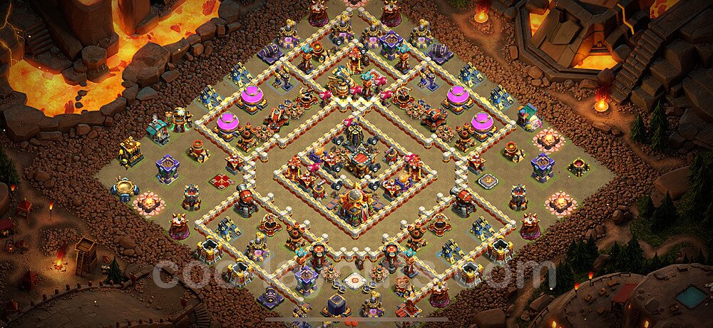 TH16 War Base Plan – Anti 3-Star with Base Link 2026