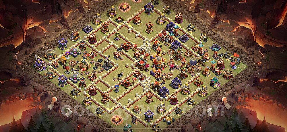 TH16 War Base Plan – Anti Everything with Base Link Season 2026