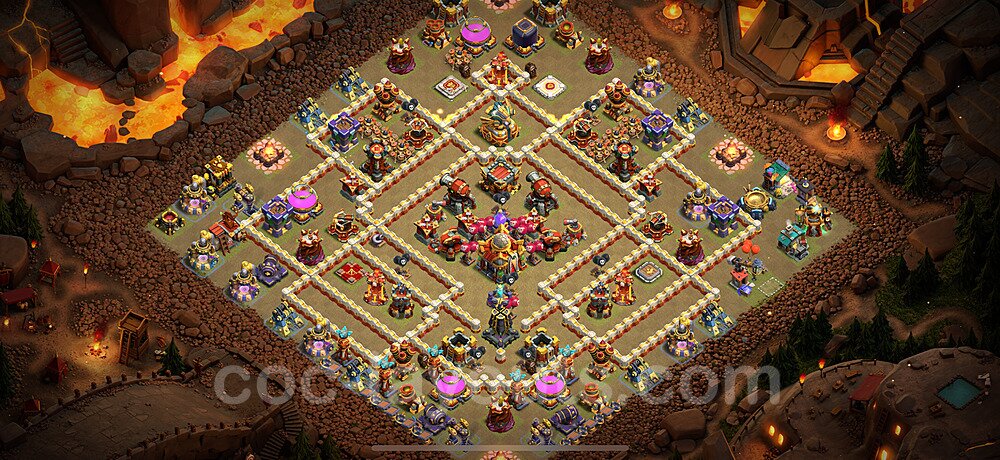 TH16 War Base with Copy Link – Anti 2-Star Strategy 2026