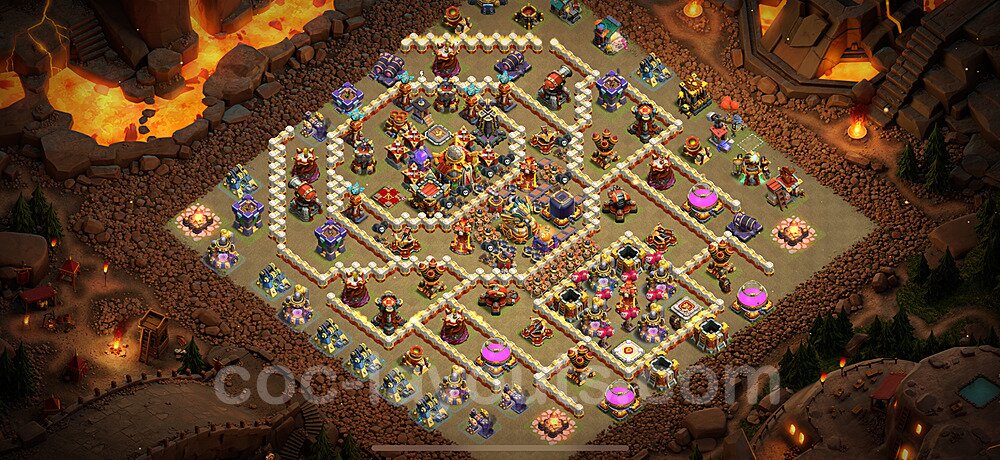 TH16 War Base with Link β Solid Defense Layout 2026