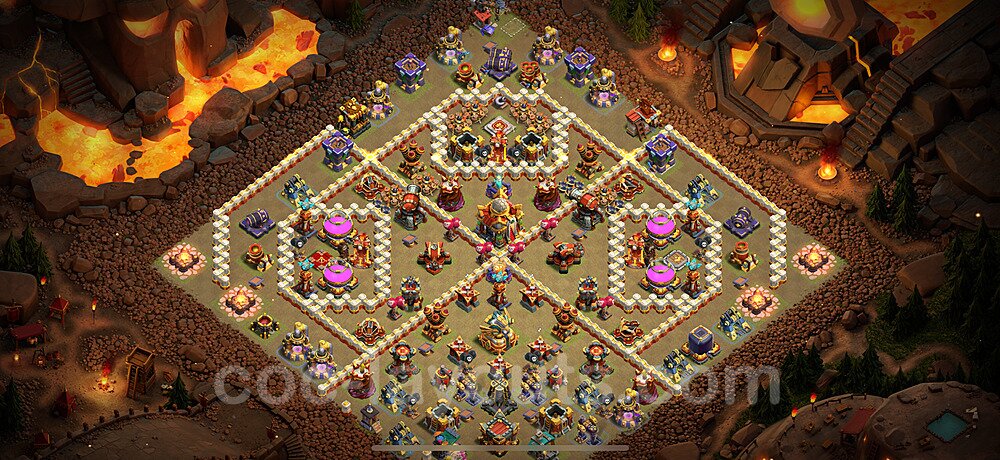 TH16 War Base with Link β Solid Defense Layout Updated 2026