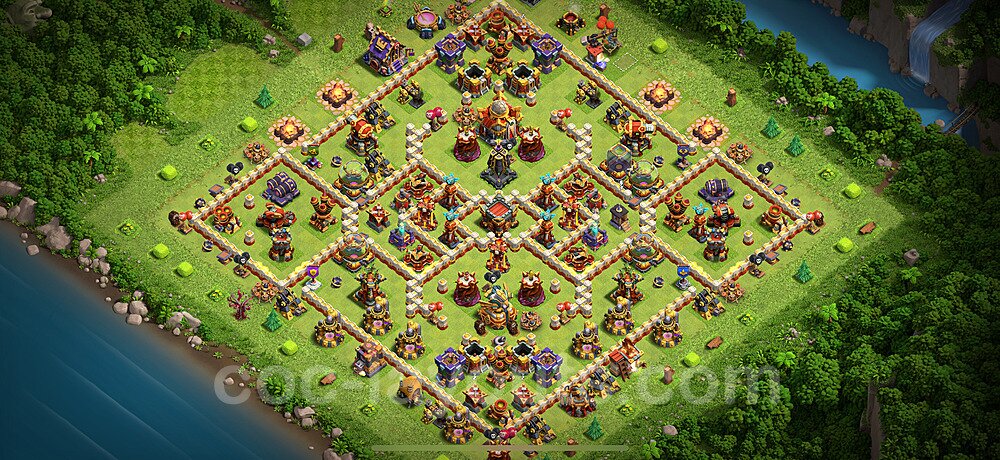 Ultimate TH16 Hybrid Base – Hybrid Defense with Copy Link CoC 2026