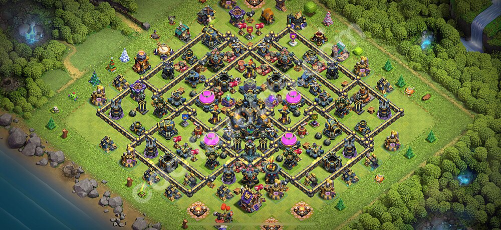 Clash of Clans TH17 Hybrid Base – Anti 3-Star Design 2026