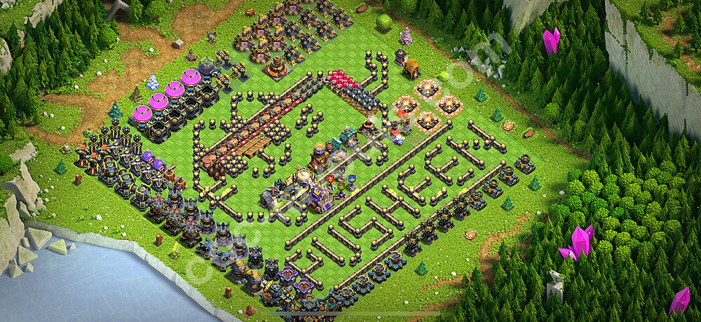 Ranked TH17 War Base – Solid Defense with Link 2025