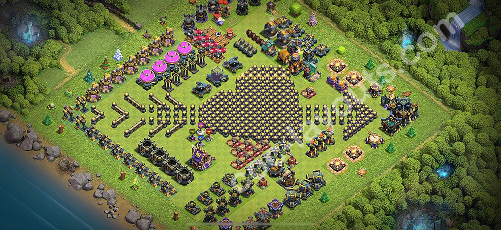 Solid Defense Layout for TH17 β Proven War Base CoC 2026