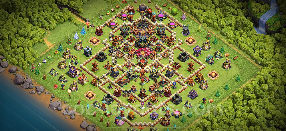 TH17 Anti 3-Star Base β Competitive War Layout 2025