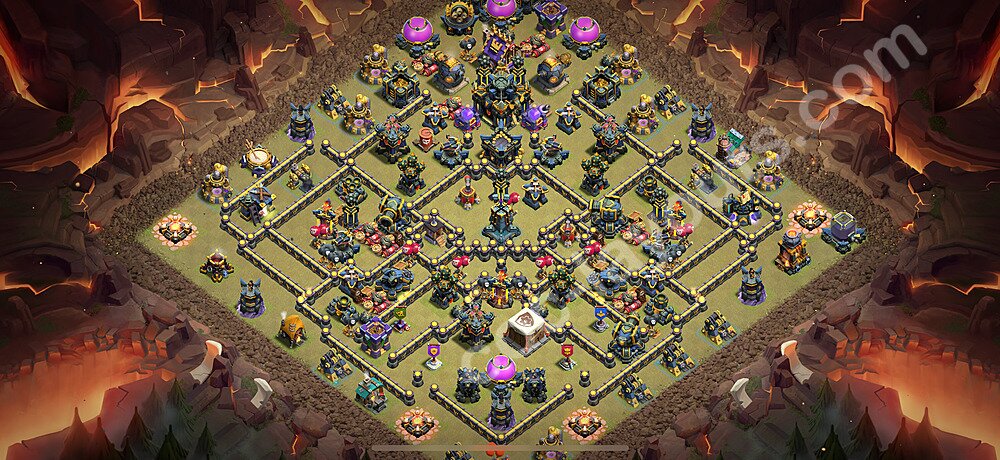 TH17 Solid Defense Base – Competitive War Layout 2025