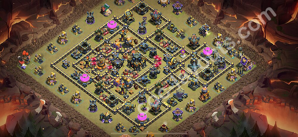 TH17 War Base Plan – Anti 2-Star with Base Link CoC 2026