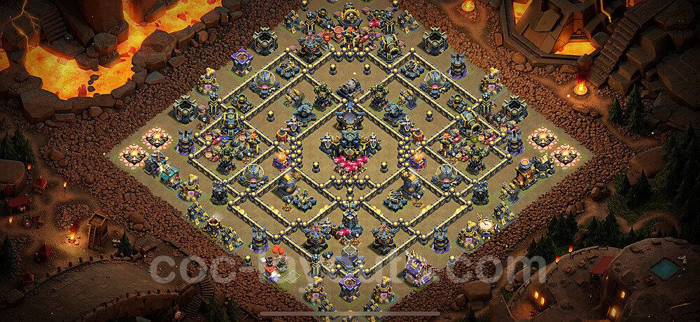 TH17 War Base with Link β Anti 3-Star Layout CoC 2026