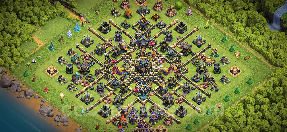 Trophy Base Layout TH17 – Trophy Pushing Defensive Strategy CoC 2026
