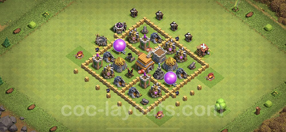 Best TH5 Trophy Base – Anti Everything Plan CoC 2026