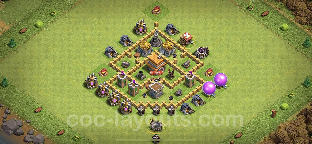 Tested TH5 War Base – Anti Air Plan & Copy Link 2025