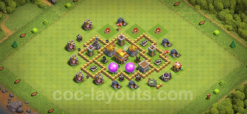 TH5 Defensive Farming Layout – Anti 3-Star with Link 2025