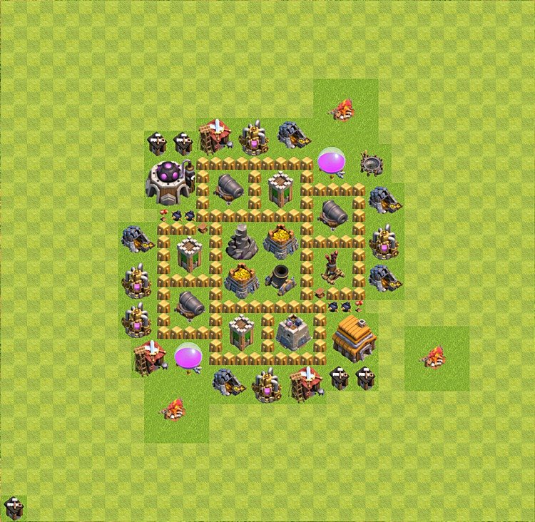 TH5 Defensive Farming Layout – Resource Protection with Link Updated 2026