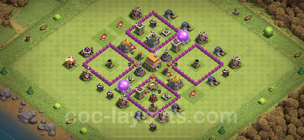 TH6 Anti 2-Star Base – Award-Winning War Layout 2025