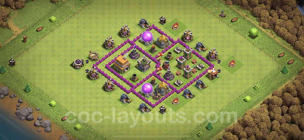 TH6 Anti Air Base Design – Top Farming Layout 2026