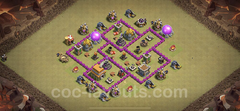 TH6 Anti Everything Base – Competitive War Layout CoC 2026