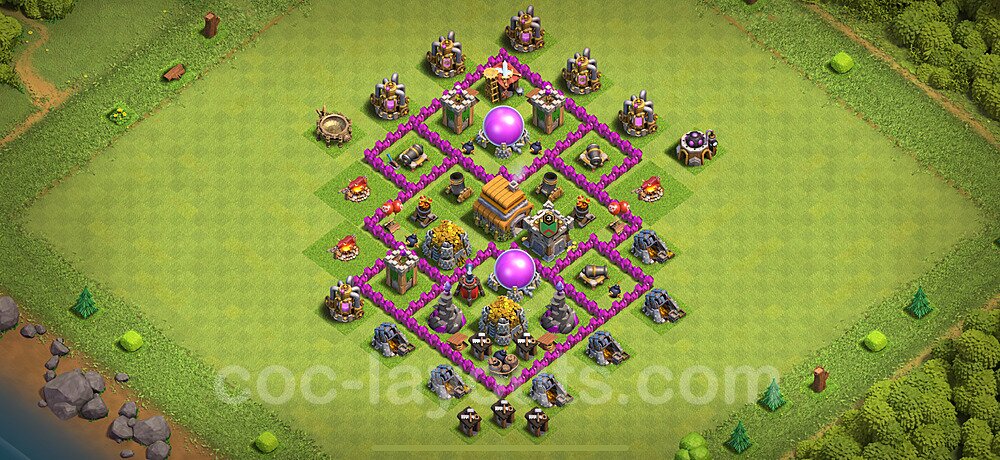 TH6 Farming Base Plan β Anti Everything with Base Link CoC 2026