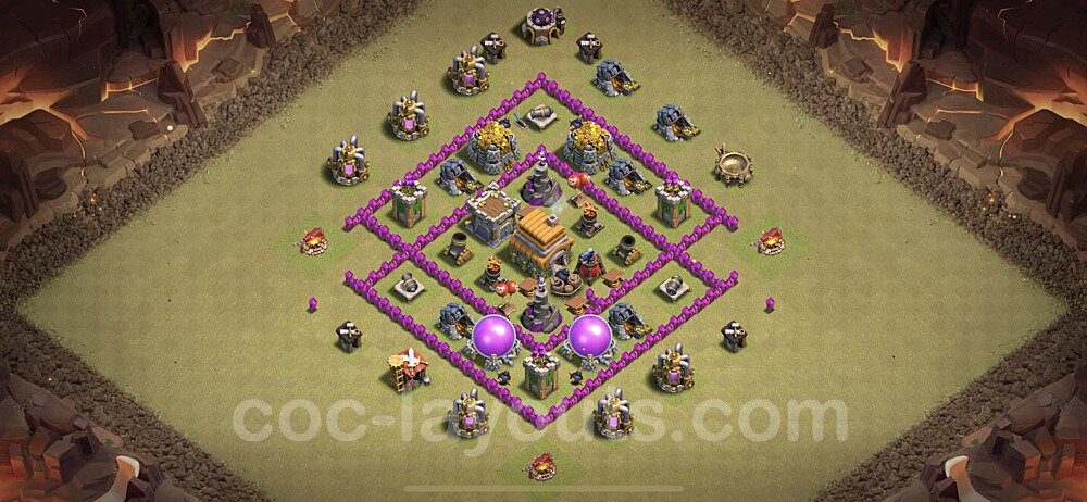 TH6 Hybrid Base Plan – Hybrid Defense with Base Link Updated 2026