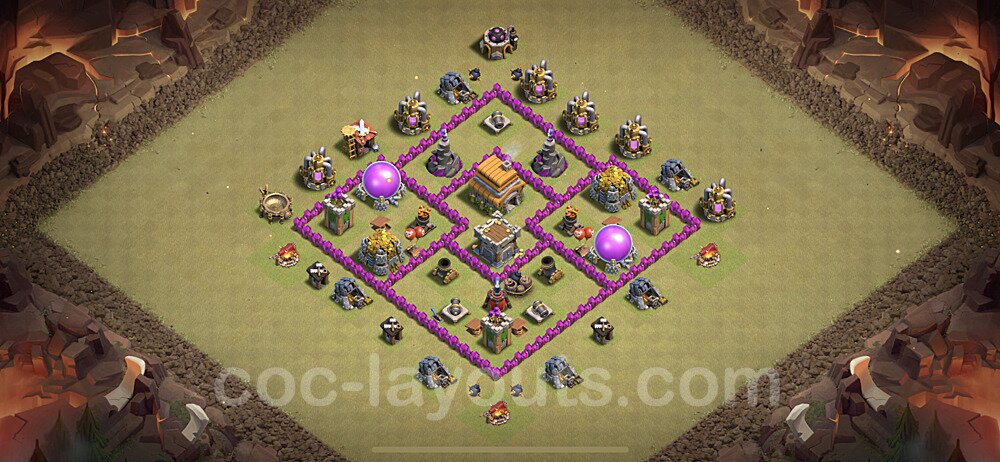 TH6 Hybrid Base with Copy Link – Anti Air Strategy CoC 2026