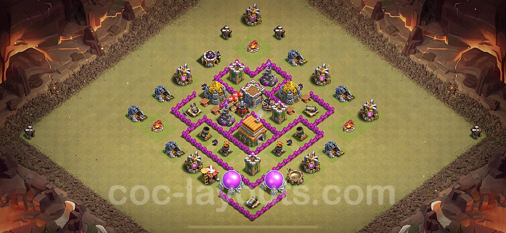 TH6 War Layout – Anti Everything Strategy & Base Link Updated 2026