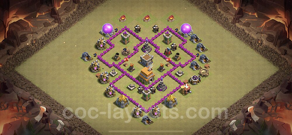 TH6 War Layout – Anti Everything Strategy & Base Link Updated 2026